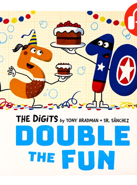 数学主题牛津精品绘本数字使乐趣加倍  The Digits Double the Fun英文原版 儿童益智幽默趣味图画书 OUP Oxford 平装大开