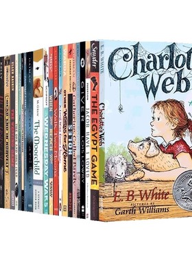 Newbery纽伯瑞获奖书单30册英文原版夏洛的网英语原版 charlotte's web 别有洞天 holes 儿童青少年文学小说蓝思指数560L-790L