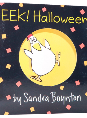 啊 万圣节 英文原版 Eek Halloween 0- 3岁儿童认知启蒙绘本 纸板书书籍 拟声词学习 亲子互动睡前读物 SandraBoynton绘画师兼作者