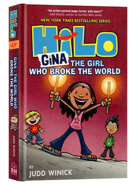 希罗系列7吉娜打破世界的女孩 Hilo Book 7 The Girl Who Broke the World 英文原版小说 儿童全彩幽默漫画桥梁章节书英语课外阅读