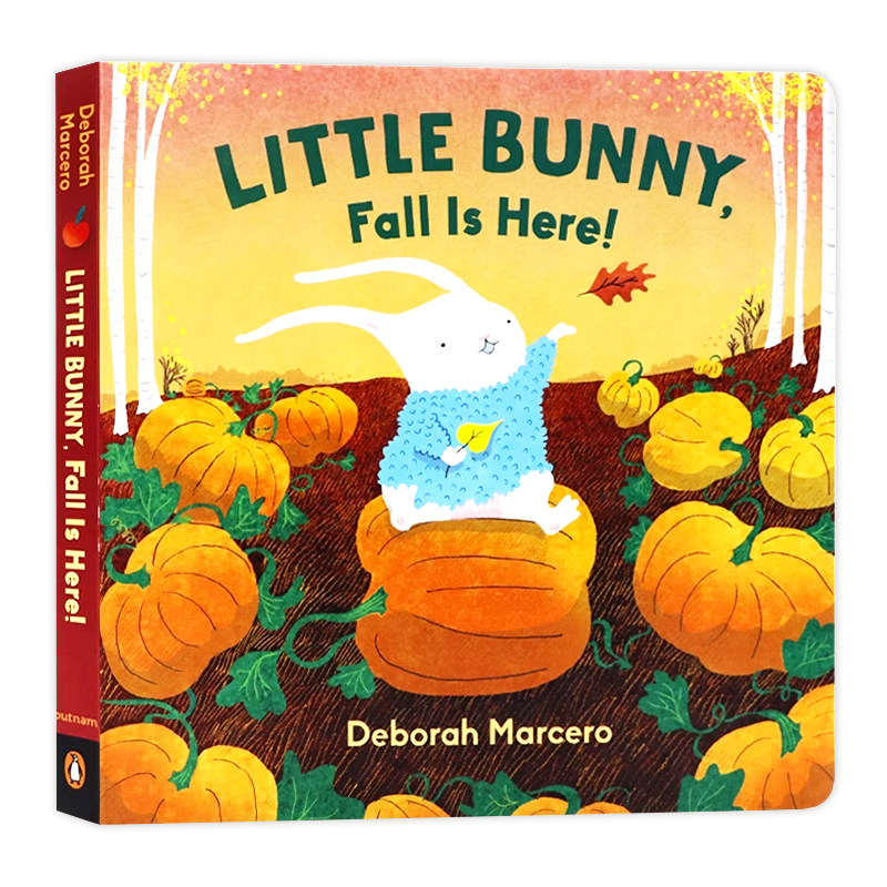 兔子的秋天来了 英文原版绘本 Little Bunny Fall Is Here 儿童季节启蒙认知图画故事书纸板书 Deborah Marcero童话故事
