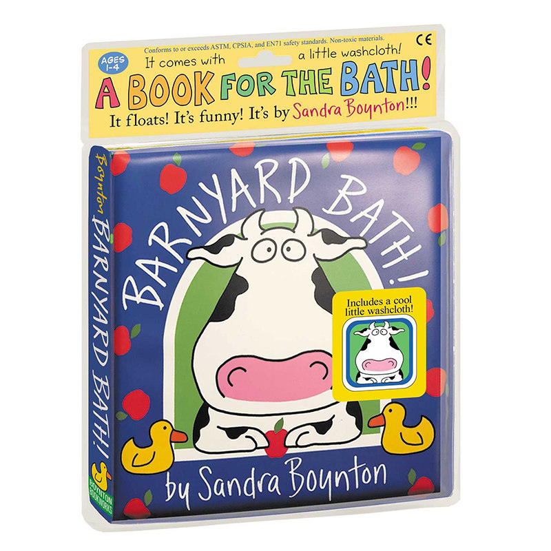 洗澡书 农场浴室 英文原版绘本 Barnyard Bath! 桑德拉博因顿Sandra Boynton儿童图画故事书0-3岁防水书Boynton Bookworks