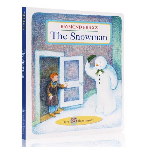 英文原版绘本The Snowman雪人纸板书趣味翻翻书 多达35个翻页Raymond Briggs雷蒙·布力格 荣获波士顿环球号角图画书奖 经典故事书
