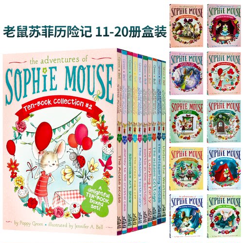 老鼠苏菲历险记11-20册盒装 英文原版 The Adventures of Sophie Mouse Ten-Book Collection 英语章节桥梁书 儿童课外读物 平装