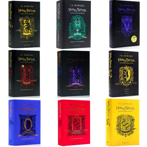 哈利波特英语原版 Harry Potter 20周年纪念版 学院精装版 格兰芬多/拉文克劳/赫奇帕奇/斯莱特林 英文原版书籍 JK罗琳科幻小说
