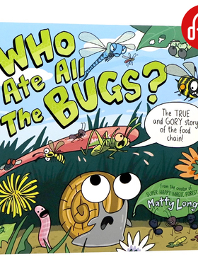 牛津精品认知绘本谁吃掉了所有的虫子 Who Ate all the Bugs Salty Dogs 英文原版 食物链主题绘本 平装大开图画书Matty Long