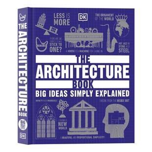 全彩精装 思想百科丛书 建筑学图解 DK人类 插图 涵盖世界各地 Architecture 演变 The 建筑 Book 了解建筑 英文原版