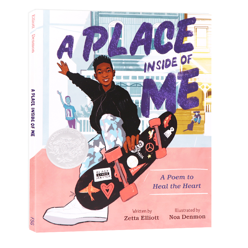 我心深处一首治愈心灵的诗 A Place Inside of Me 2021年凯迪克银奖Caldecott 英文原版书  Zetta Elliott著 Noa Denmon插画 书籍/杂志/报纸 儿童读物原版书 原图主图