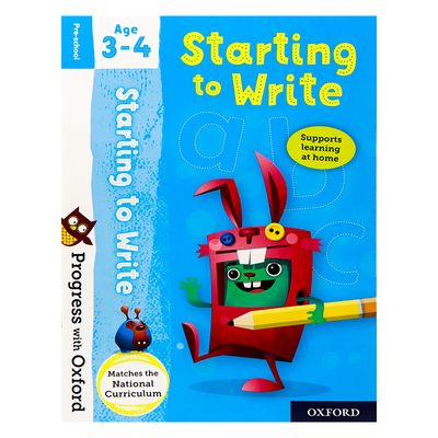牛津写作启蒙 3-4岁练习册 英文原版 Progress with Oxford: Starting to Write Age 3-4  牛津分级阅读系列教辅附贴纸 英语启蒙