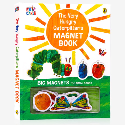 英文原版绘本 The Very Hungry Caterpillar's Magnet Book 好饿的毛毛虫磁铁书 卡尔爷爷Eric Carle 儿童启蒙认知亲子纸板书
