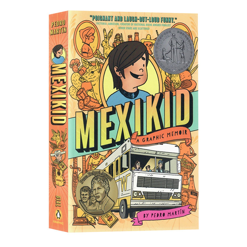 现货 纽伯瑞2024银奖墨西哥男孩英文原版 Mexikid 儿童绘本故事书图画回忆录传记漫画小说获奖作品进口书籍10岁以上Pedro Martin