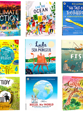 保护地球 儿童科普认知教育 环保主题绘本气候环境科普 精装大开全彩插图 protect the environment 英文原版绘本  气候变化