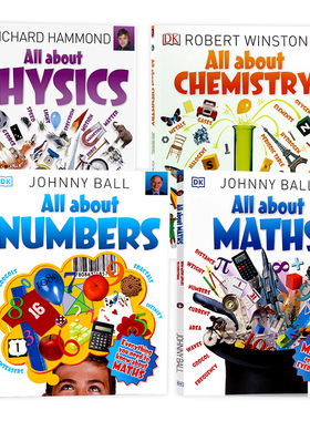 DK All About Physics/Evolution/Biology/Maths/Numbers 关于生物进化物理数学英文原版科普读物青少年学习百科 Robert Winston