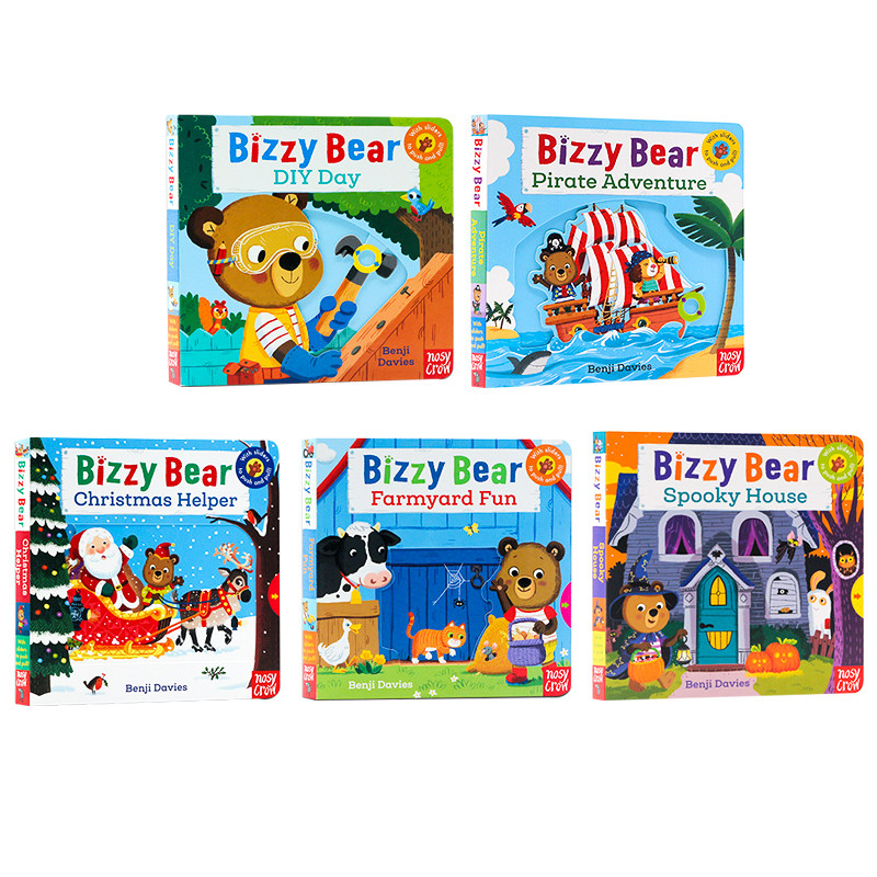 小熊很忙系列5册合售 bizzy bear 1-6岁 英文原版绘本 忙碌的小熊