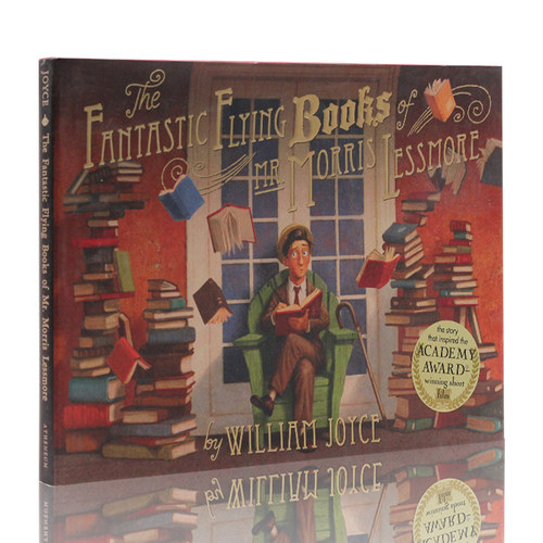 英文原版绘本 The Fantastic Flying Books of Mr. Morris Lessmore 精装大开儿童图画书 先生的飞行奇书