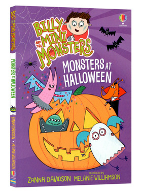 Usborne出品 比利和迷你怪兽 英文原版小怪兽的万圣节 Billy and the Mini Monsters Monsters at Halloween全彩儿童桥梁章节书