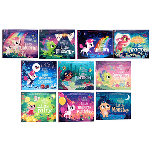 Unicorns 儿童英语启蒙温馨亲子睡前读物 Bed 英文原版 绘本 10册全集 睡前十分钟小独角兽绘本 Birthday Ten Little Minutes