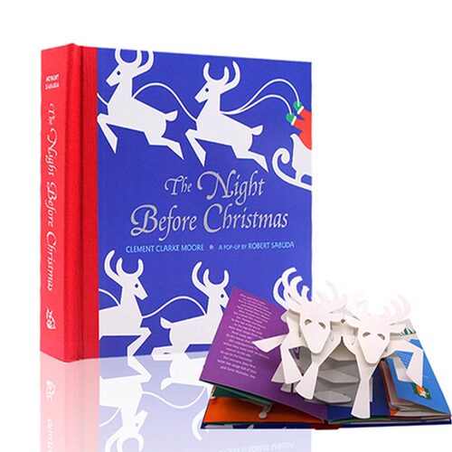 进口英文原版正版 the Night Before Christmas Pop-up 圣诞平安夜 礼物书小孩儿童 3D立体书 作者Robert Sabuda