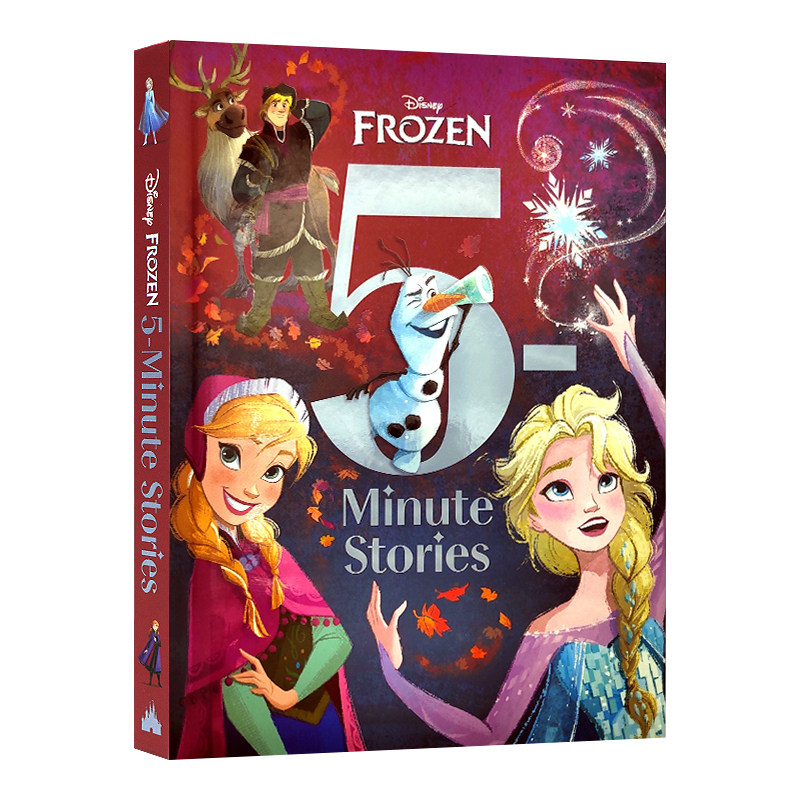 迪士尼 冰雪奇缘5分钟睡前故事集 英文原版 5-Minute Frozen 迪斯尼儿童英语绘本故事书 冰雪奇缘系列故事 安娜 艾莎 精装 4-8岁