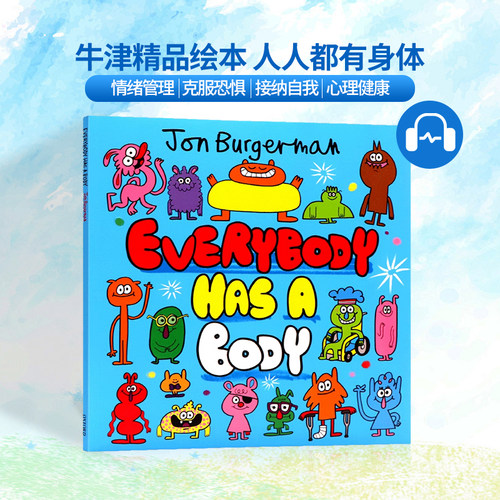 现货 每个都有身体 Everybody Has a Body 牛津精品绘本 幼儿英语早教启蒙图画书亲子趣味故事书接受差异化个性化Jon Burgerman