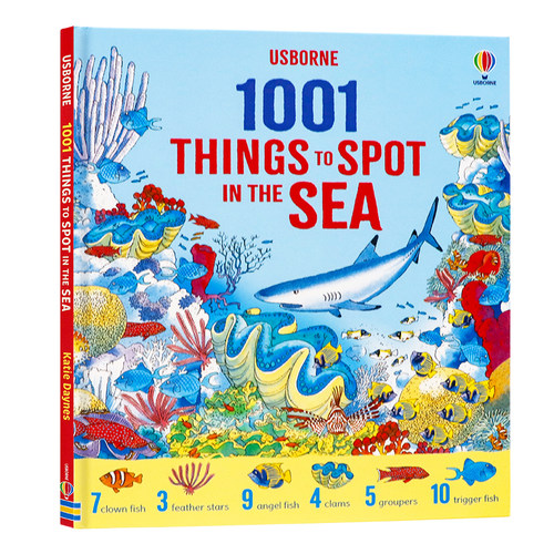 1001种海洋生物大寻找 英文原版绘本1001 Things to Spot in the Sea儿童数字单字启蒙图画书 精装全彩 中小学生课外阅读拓展