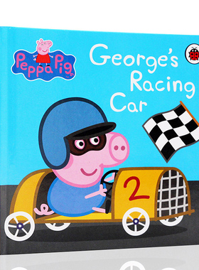 进口英文原版正版 粉红猪小妹 小猪佩奇 Peppa Pig George's Racing Car粉红猪小妹佩奇赛车 0-3岁学习知识英语启蒙纸板书