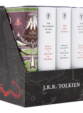 霍比特人 指环王 魔戒 英文原版The Hobbit The Lord of the Rings JRR Tolkien 80周年 礼盒盒装套装 托尔金小说4册合售