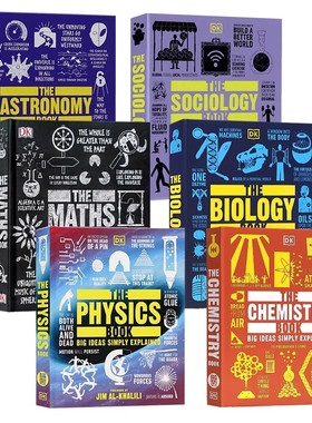 DK人类的思想百科全书科学篇6册英文原版 the Science Book/Sociology/Astronomy/Biology/Maths/ Chemistry 物理数学科学天文社会