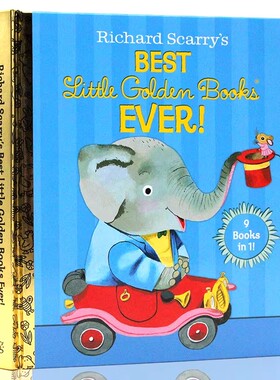 进口英文版原版正版 Richard Scarry's Best Little Golden Books Ever! 9个故事合辑 理查德·斯凯瑞金色童书系列精装英语启蒙