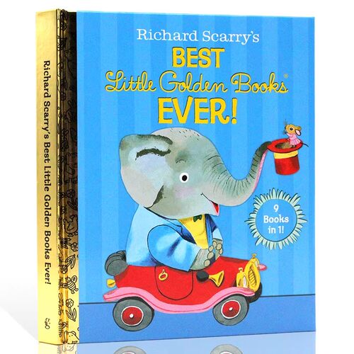 进口英文版原版正版 Richard Scarry's Best Little Golden Books Ever! 9个故事合辑 理查德·斯凯瑞金色童书系列精装英语启蒙