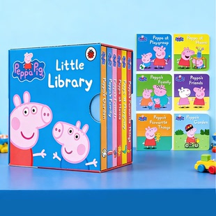 Pig Peppa little Library小猪佩奇小小图书馆6册手掌纸板书礼盒装 儿童启蒙认知英语图画书睡前故事 进口英文原版 粉红猪小妹 绘本