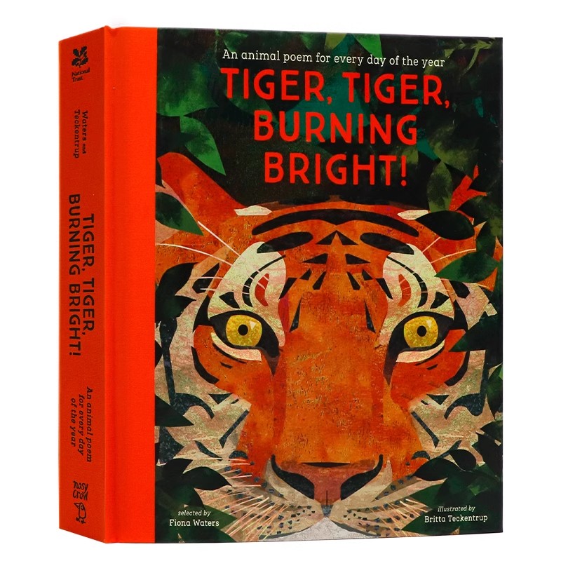 2020年水石图书奖老虎老虎燃烧的光明进口英文原版 Tiger Tiger Burning Bright 精装儿童动物诗歌 精美插图书籍Britta Teckentrup