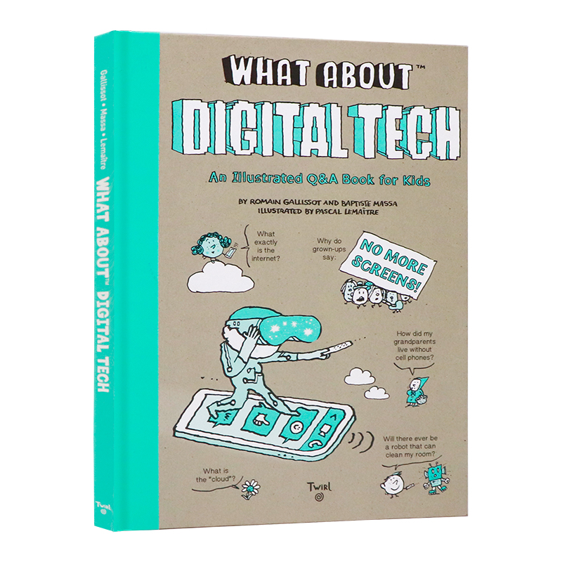 关于数字科技问答书 英文原版 What About Digital Tech 青少年读物互联网知识科普精装插图百科全书书籍 7-12岁 精装大开