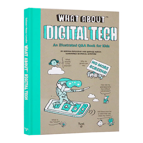关于数字科技问答书 英文原版 What About Digital Tech 青少年读物互联网知识科普精装插图百科全书书籍 7-12岁 精装大开