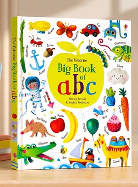 现货 进口英文原版正版 Usborne出品 字母大书 Big Book of ABC 精装大开 儿童字母学习英语单词认知图画书 英文早教启蒙 亲子共读