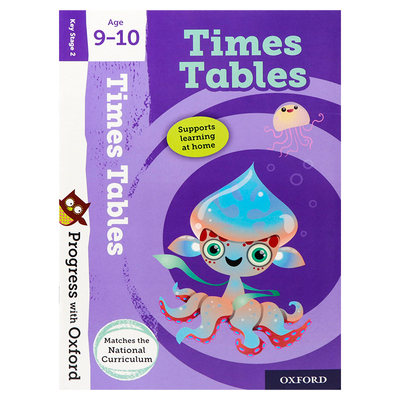 牛津进步系列 9-10岁乘法表练习册 英文原版   Progress with Oxford: Times Tables Age 9-10 牛津分级阅读系列教辅附贴纸