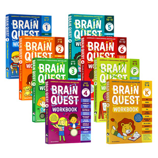 新版 英文原版 Brain 版 大脑任务练习册全套8册 Quest 12岁幼儿童小学课外家庭练习册提升学习能力进口英语书籍平装 Workbook