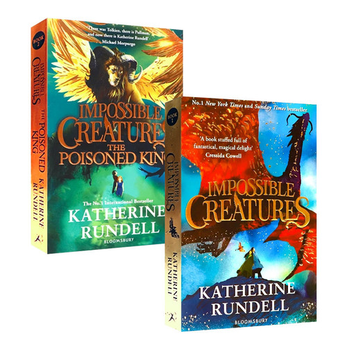 不可思议的生物2册奇境群岛/中毒的国王英文原版 Impossible Creatures The Poisoned King 青少年魔幻冒险长篇小说英语课外阅读