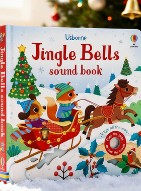 Usborne铃儿响叮当触摸发声书 英文原版绘本 Jingle Bells Sounds book 聆听圣诞低 幼儿童启蒙早教认知纸板书英语读物尤斯伯恩