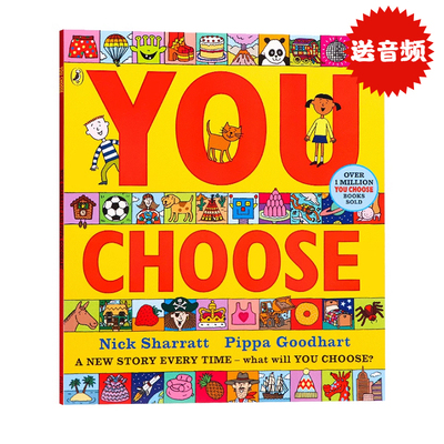 You Choose绘本 英文原版超凡想象益智大书想象力培养 名家Nick Sharratt 平装大开本 色彩鲜艳 儿童英语早教启蒙绘本