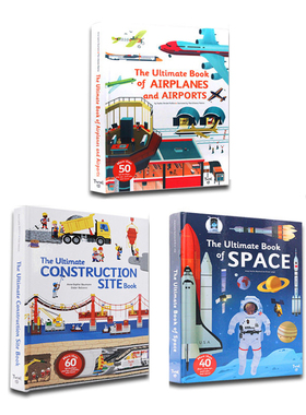 城市飞机交通工具百科立体书3册英文原版The Ultimate Book of Space/Airplanes and Airports/ConstructionTwirl儿童科普英语读物