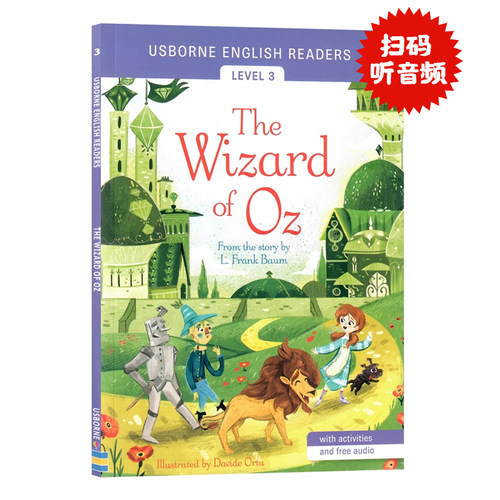 Usborne出品分级阅读3 绿野仙踪 英文原版绘本 English Readers Level 3 The Wizard of Oz 儿童英语分级阅读图画故事书平装版