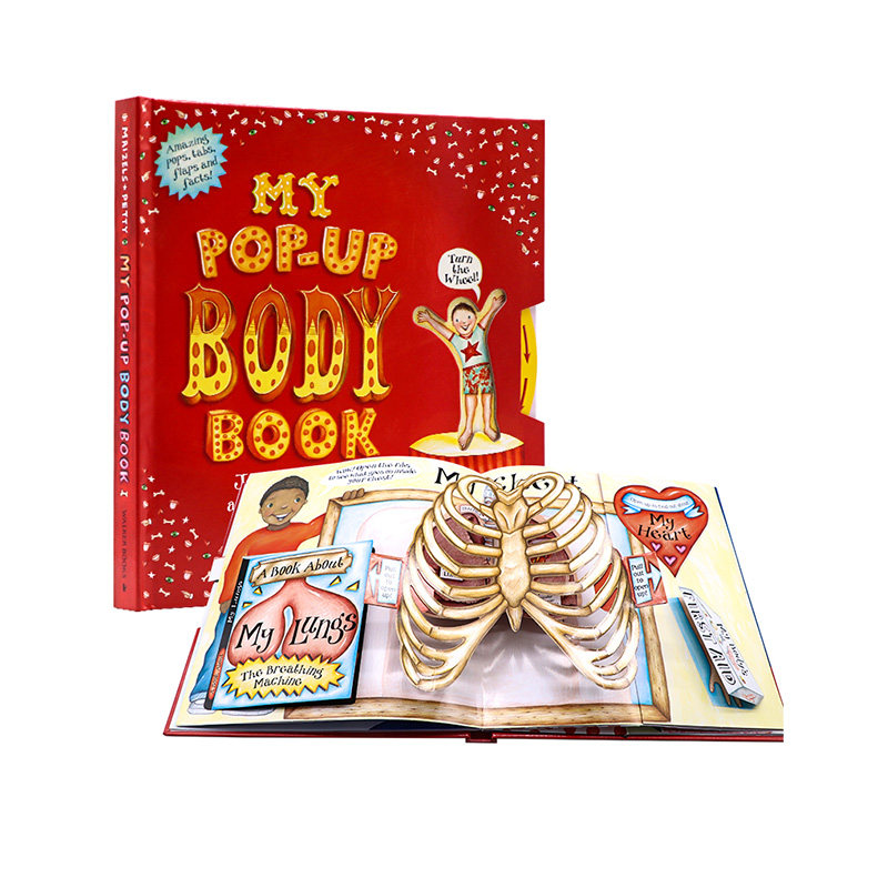 英文原版绘本儿童身体奥秘科普人体机关立体书 My Pop-Up Body Book 3D操作玩具书 百科知识趣味启蒙科普阅读图画书3D立体书