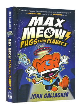 马克思猫3 来自行星的狗 Max Meow 3 Pugs from Planet X 英文原版绘本 儿童全彩幽默漫画故事小说书小学生英语课外阅读精装7-11岁