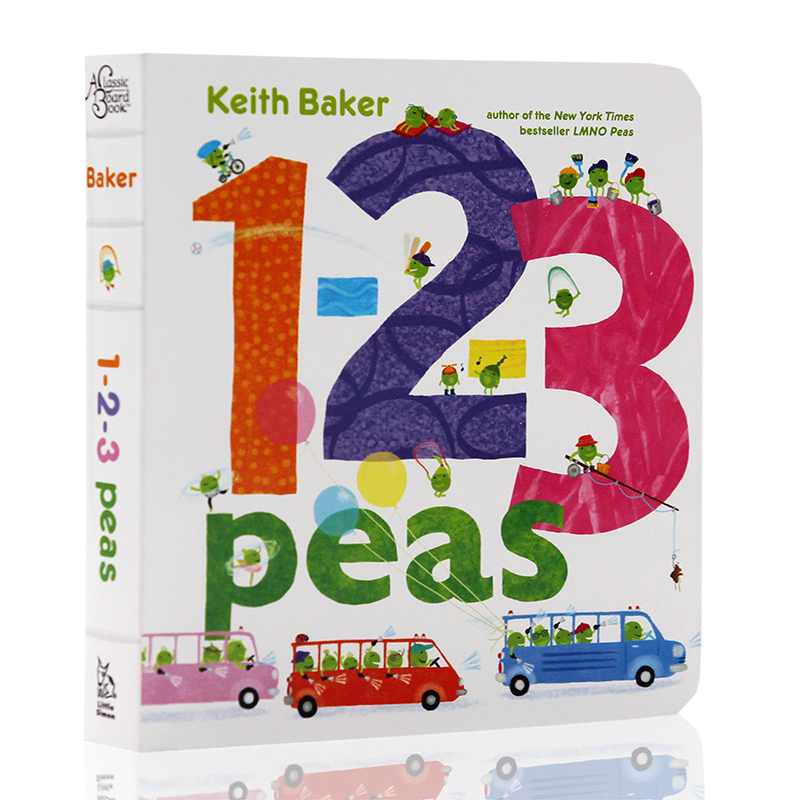 英文原版 123 Peas 绘本 LMNO Peas 同系列 纸板书 纽约时报畅销排行榜 小豆子的1 2 3