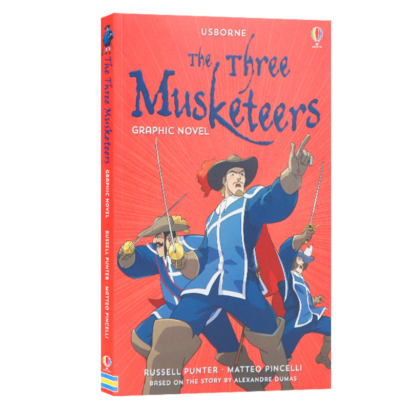 Usborne出品 三个火枪手 英文原版 The Three Musketeers Graphic Novel 儿童漫画小说 故事绘本图画书 经典名著 大仲马  冒险故事