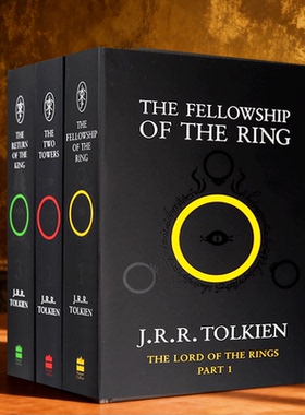 进口英文原版正版 魔戒三部曲指环王 The Lord of Rings 3本套装畅销电影原著奇幻小说书 托尔金