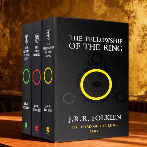 进口英文原版正版 魔戒三部曲指环王 The Lord of Rings 3本套装畅销电影原著奇幻小说书 托尔金