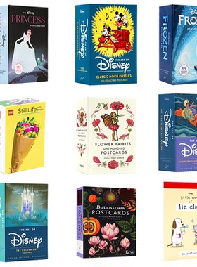 现货 花仙子一百张明信片进口英文原版 冰雪奇缘 Flower Fairies One Hundred Postcards 3-5岁花朵植物启蒙认知插图画花精灵