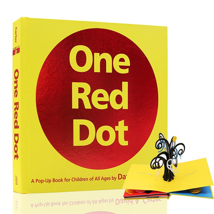 英文原版 One Red Dot Pop-Up Book 一个红点儿童数字形状认知趣味 David A. Carter纸上艺术